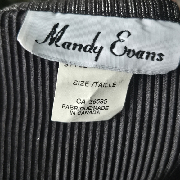 2-piece Tank & Jacket, Metallic Silver Black with Jewelled Clasp, Mandy Evans - Picture 13 of 15